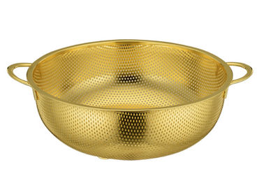 گلدان استیل تیتانیوم ، روکش فلزی ، پوشش تزئینی طلای TiN بر روی وسایل آشپزخانه از جنس استنلس استیل