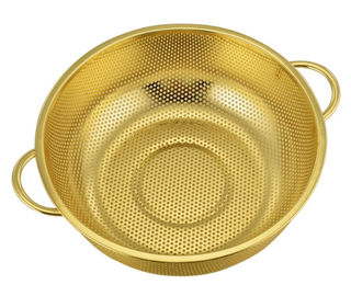 گلدان استیل تیتانیوم ، روکش فلزی ، پوشش تزئینی طلای TiN بر روی وسایل آشپزخانه از جنس استنلس استیل