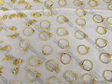 حلقه های پوشش طلای واقعی جواهرات فلزی طلا و جواهر PVD 18K / 24K نوآورانه