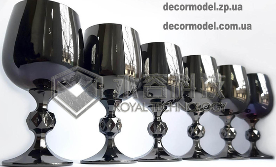 جام شیشه ای PVD نقره شفاف، طلای شفاف، پوشش رنگین کمان شفاف