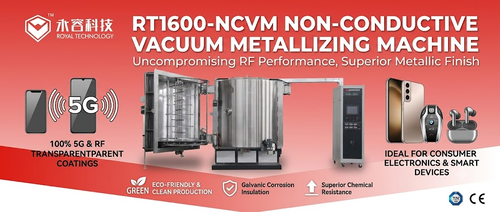 آخرین اخبار شرکت در مورد RT1600-NCVM ماشین پوشش خلاء PVD دو تکنولوژی برای فلز سازی غیر رسانا