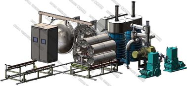 قیمت خوب دستگاه فلزی سازی خلاء افقی ، کارد و چنگال پلاستیکی PVD DC Planar Magnetron Sputtering System آنلاین