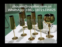 دستگاه پوشش خلاء PVD برای پوشش آینه طلای TiN روی ظروف شیشه ای