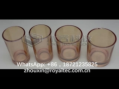 رنگ کهربایی روشن روی ظروف شیشه ای