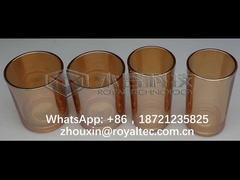 رنگ کهربایی تیره روی ظروف شیشه ای