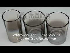 ظروف شیشه ای خاکستری زغالی، رنگ خاکستری دودی